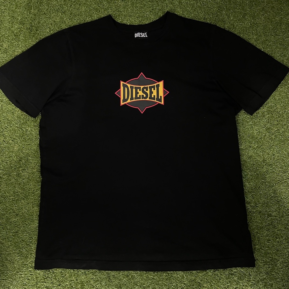Diesel Black Tee with Bold Logo